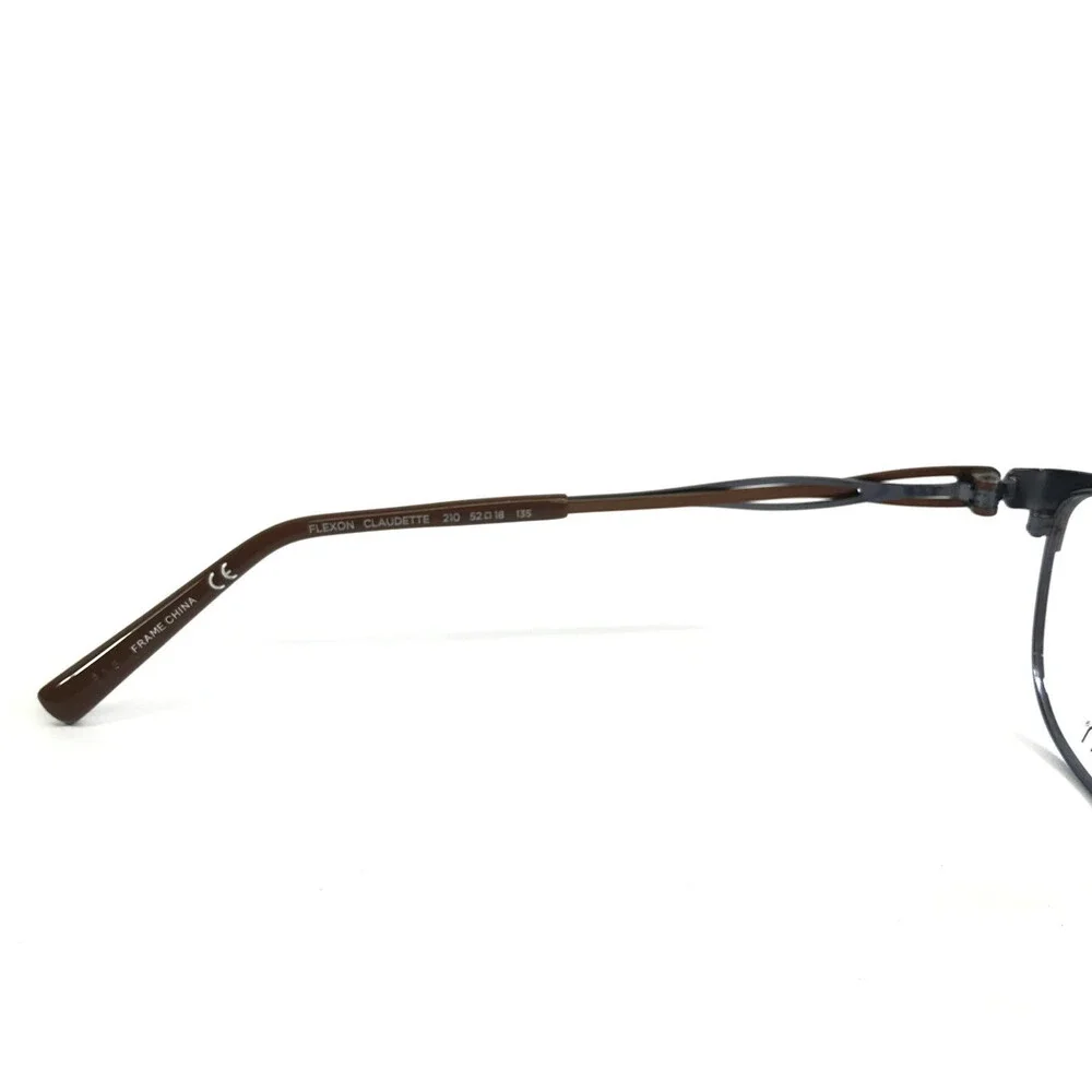 Flexon Eyeglasses Frames CLAUDETTE 210 Brown Teal Blue Cat Eye 52-18-135